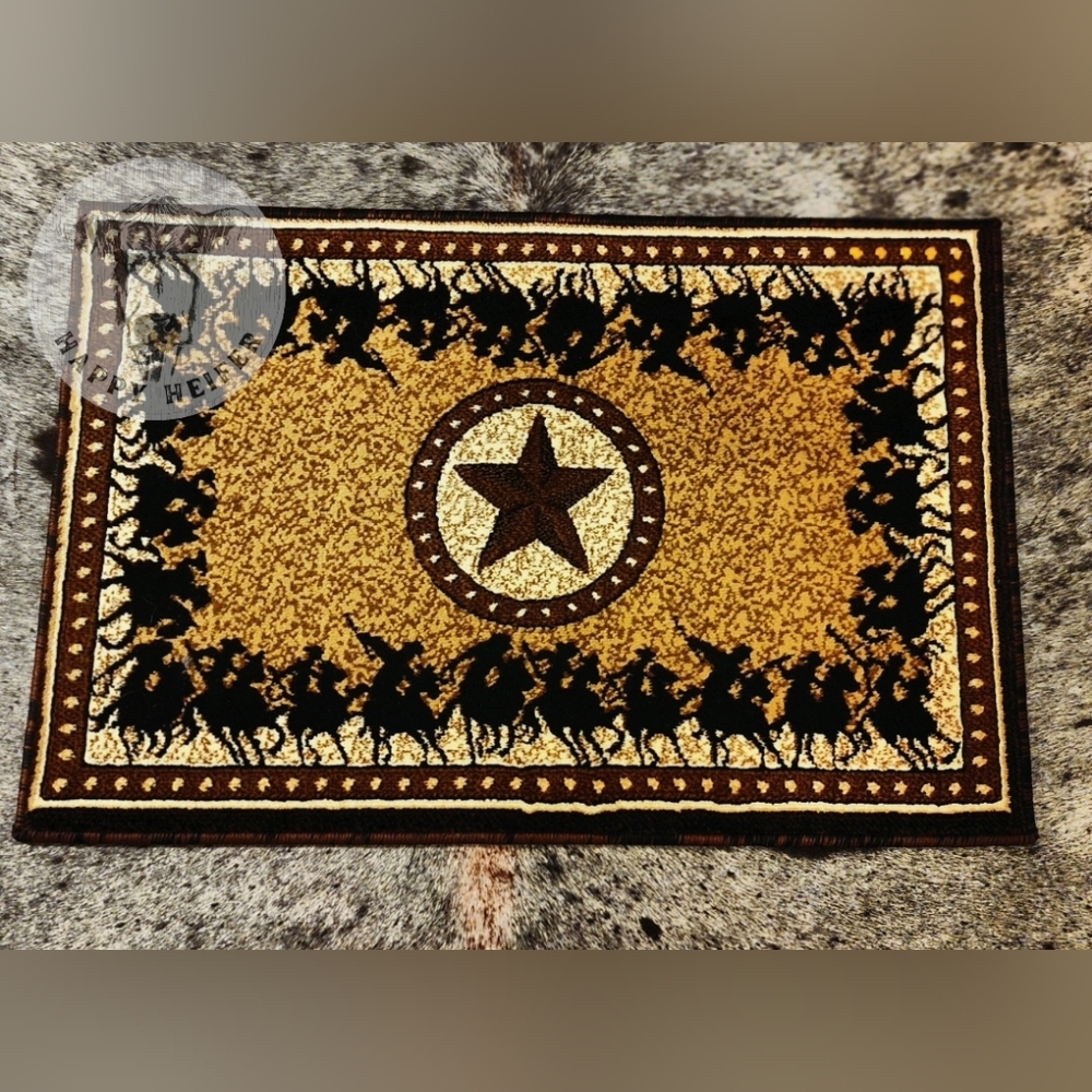 Lone Star Riders Berber Rug 2×3 - Picture 2 of 2